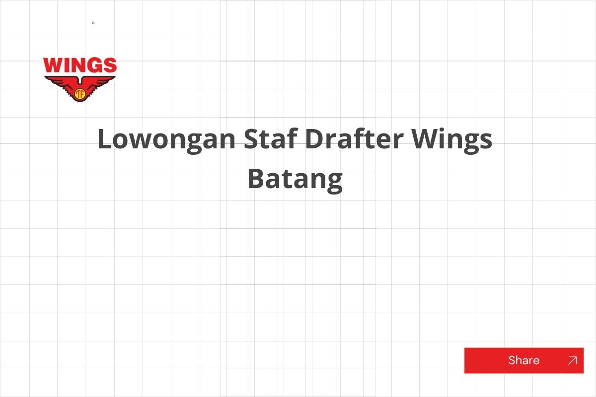 Lowongan Staf Drafter Wings Batang