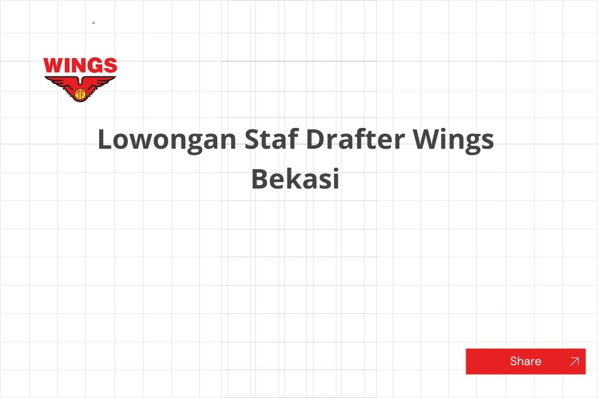 Lowongan Staf Drafter Wings Bekasi