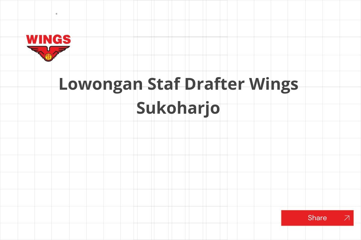 Lowongan Staf Drafter Wings Sukoharjo