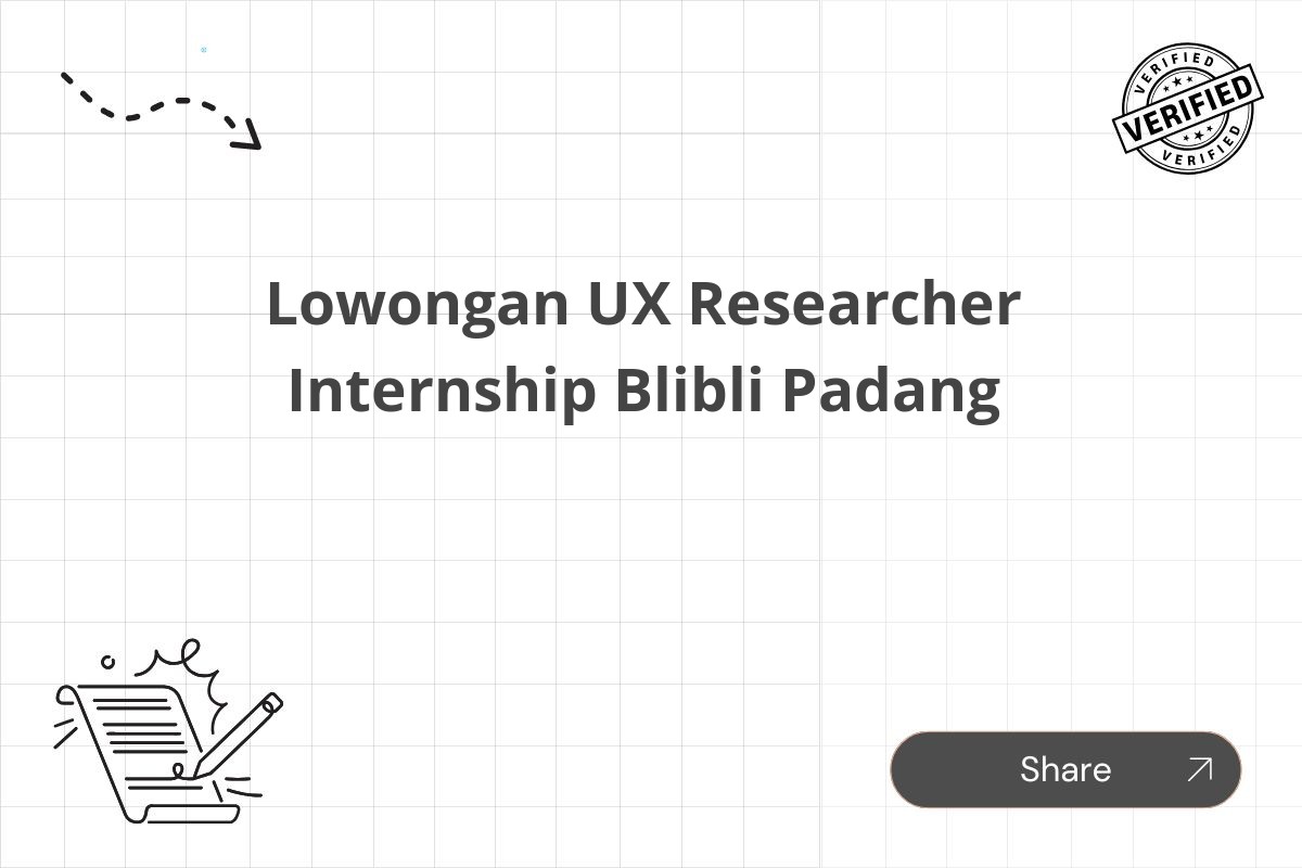 Lowongan UX Researcher Internship Blibli Padang