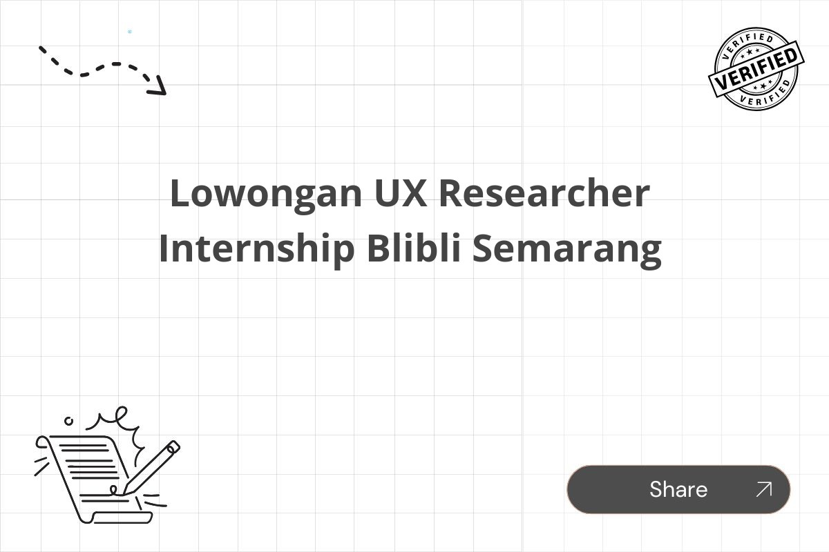 Lowongan UX Researcher Internship Blibli Semarang